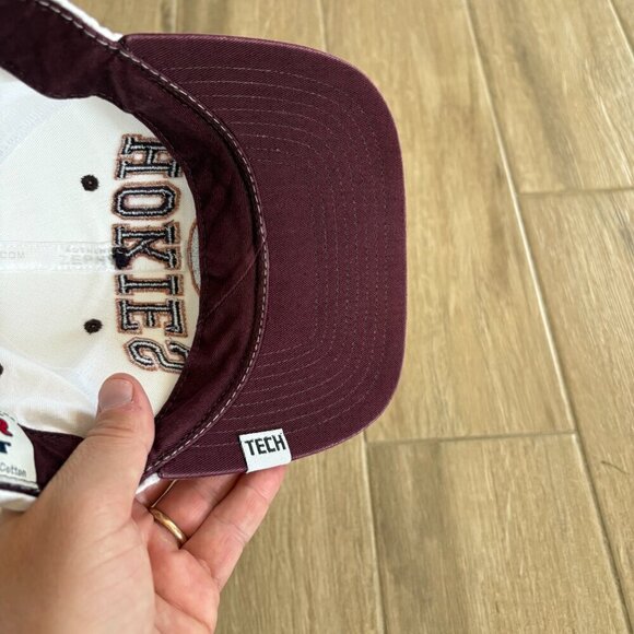 Zephyr Virginia Tech Hokies Adjustable Hat Unisex White Maroon College Sports - Picture 6 of 8